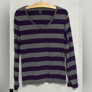 Tommy Hilfiger: Women's Striped Long Sleeve Top - Size Large